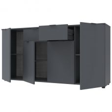 Комод в гостиную Doros рон 7 160х38х81 см графит (DRS-011305) Комод в гостиную Doros рон 7 160х38х81 см графит (DRS-011305)
