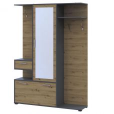 Прихожая Doros финч 145х37х202 см Графит/Дуб артизан (DRS-011338) Прихожая Doros финч 145х37х202 см Графит/Дуб артизан (DRS-011338)