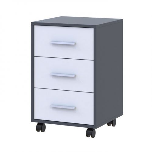 Тумба офисная Doros Т3 43х42х66,4 см Графит/Белый (DRS-011399), код: 13671