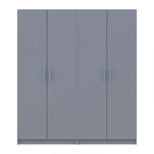 Шкаф для одежды Doros промо серый 2+2 дсп 180х48х204 DRS-011630 (80737766), код: 13896