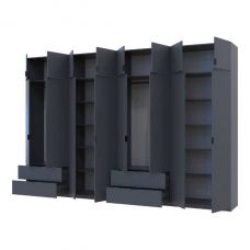 Шкаф для одежды Doros лукас графит 4+4 дсп 360х50х240 DRS-011702 (42005145) Шкаф для одежды Doros лукас графит 4+4 дсп 360х50х240 DRS-011702 (42005145)