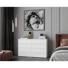 Комод Doros рон 8 белый 8 ящиков 130х38х81 DRS-011774 (41516172) Комод Doros рон 8 белый 8 ящиков 130х38х81 DRS-011774 (41516172)