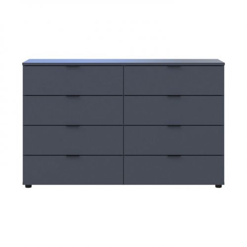 Комод Doros рон 8 графит 8 ящиков 130х38х81 DRS-011775 (41516173), код: 13980