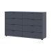 Комод Doros рон 8 графит 8 ящиков 130х38х81 DRS-011775 (41516173), код: 13980