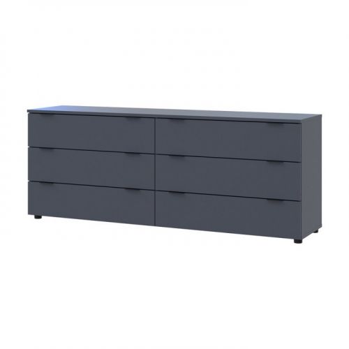 Комод Doros рон 9 графит 6 ящиков 160х38х62 DRS-011778 (41516176), код: 13982