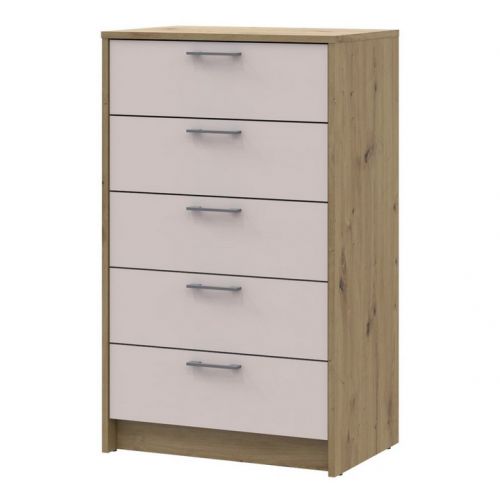 Комод Doros ронди дуб Артизан/Кашемир 5 ящиков 60х40х100 DRS-011784 (41516189), код: 13815