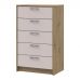 Комод Doros ронди дуб Артизан/Кашемир 5 ящиков 60х40х100 DRS-011784 (41516189), код: 13815