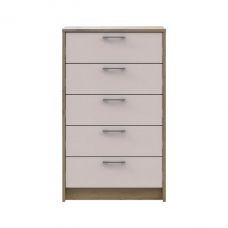 Комод Doros ронди дуб Артизан/Кашемир 5 ящиков 60х40х100 DRS-011784 (41516189)