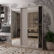 Шкаф-Купе Doros сити лайт кашемир 1 ДСП/2 зеркала 180х60х225 (80736368) Шкаф-Купе Doros сити лайт кашемир 1 ДСП/2 зеркала 180х60х225 (80736368)