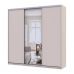 Шкаф-Купе Doros сити лайт кашемир 2 ДСП/1 зеркало 225х60х225 (80736383), код: 13881