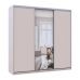 Шкаф-Купе Doros сити лайт кашемир 2 ДСП/1 зеркало 225х60х225 (80736383), код: 13881