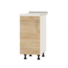 Кухонный модуль оптима низ Н83-390 Белый/Дуб крафт золотой (без столешницы) 390х461х820 мм (DTM-072650) Кухонный модуль оптима низ Н83-390 Белый/Дуб крафт золотой (без столешницы) 390х461х820 мм (DTM-072650)
