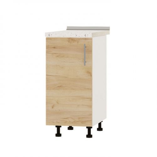 Кухонный модуль оптима низ Н83-390 Белый/Дуб крафт золотой (без столешницы) 390х461х820 мм (DTM-072650), код: 11987