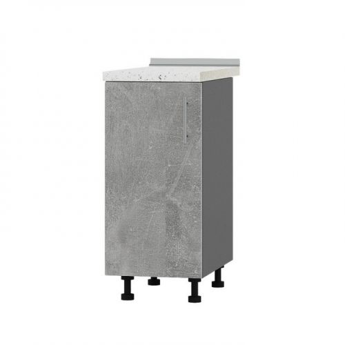 Кухонный модуль оптима низ Н83-370 Антрацит/Бетон (без столешницы) 370х461х820 мм (DTM-072694), код: 12031