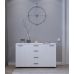 Комод для гостиной эверест бриз К-6 130х38х72.5 нимфея альба (телескопы) (DTM-2478), код: 10325