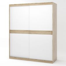 Шкаф-Купе эверест соната 1800 двухдверный 180х60х217 дуб сонома+белый (DTM-2398) Шкаф-Купе эверест соната 1800 двухдверный 180х60х217 дуб сонома+белый (DTM-2398)