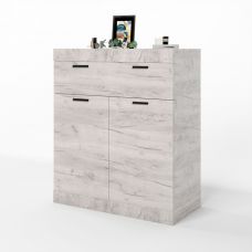 Комод с дверями и ящиком эверест Соната-4 80х38х94 дуб крафт белый (DTM-2699) Комод с дверями и ящиком эверест Соната-4 80х38х94 дуб крафт белый (DTM-2699)
