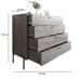 Комод с 4 ящиками Wood (Белый/Золото), код: 13364