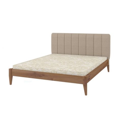 Двуспальная кровать Лондон ДК 180x200 (Орех светлый/Аляска), код: 9949