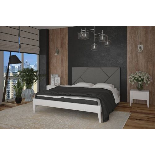 Двуспальная кровать Нью-Йорк ДК 160x200 (Белый/Аляска), код: 9951