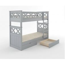 Двухъярусная детская кровать Mebigrand мальта светло-серый (RAL 7040) 80х190 см с ящиками (DMBG-2297) Двухъярусная детская кровать Mebigrand мальта светло-серый (RAL 7040) 80х190 см с ящиками (DMBG-2297)