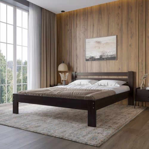 Двуспальная деревянная кровать Бавария 160x200 (Венге), код: 10658