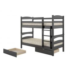 Двухъярусная детская кровать Mebigrand чикаго мини венге 80х190 см с ящиками (DMBG-2285) Двухъярусная детская кровать Mebigrand чикаго мини венге 80х190 см с ящиками (DMBG-2285)