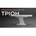 Обеденный раздвижной стол неман трион мдф Серый/Белый глянец, код: 9767
