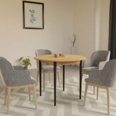Круглый стол неман дерил Бетон/Лак