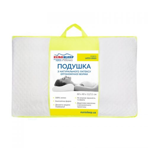 Подушка LATEX ERGO 60x40x12, код: 8912
